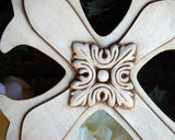 Ivory hand-painted wooden wall cross
