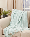 Super soft and warm, this throw blanket is suitable for any bed or sofa. It's perfect to cozy up in front of the fire on cold nights, but it also adds a lovely decorative touch to your room. It's lightweight and easy to pack, which makes it a great travel blanket too, so you can easily take it with you on a plane or car ride.   Materials: Polyester  Dimensions: 50" wide x 60" long