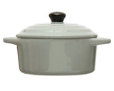 Serve up an appetizer or supper for one with this adorable baker. Made of durable stoneware, this baking dish holds up to a 1 cup of food. These are perfect for newlyweds or college students. <br><br>Materials:<br>Stoneware<br><br>Dimensions:<br>3" high x 5" diameter