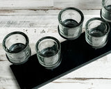 Long black metal votive candle holder