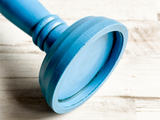 Blue pillar candle holder, JaBella Designs