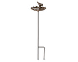 Elm leaf bird bath, Cast iron bird bath, Bird bath, Bird bath with bird and leaf design, Dark brown cast iron, Garden decor, Bird lover decor, Gift ideas, JaBella Designs