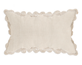 Lumbar pillow in natural 
Exceptional handcrafted details and vintage styling make this pillow worthy of the coveted blue ribbon. Our pillow features hand-crocheted artistry in texture-rich cotton, subtly colored in a natural light beige to mix with your homes decor. This is a great piece for a guest room bed.
Materials:
Cotton, down alternative fill
Dimensions:
12" high x 20" long
Care:
Machine wash cold on gentle cycle