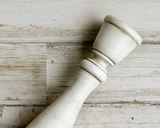 Ivory candle holder, Ivory candlestick, White candlestick, White candle holder, Hand-painted wood, Wooden candlestick, Neutral home decor, Shabby farmhouse chic, JaBella Designs, Etsy, Shopify