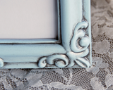 Small picture frame, Light blue photo frame, Blue frames, Table frames, Tabletop frames, Shabby chic, Home decor, JaBella Designs