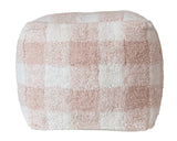 Pink plaid pouf, Pink white buffalo check pouf, Girls nursery decor, Kids decor, Pink room decor, Playroom decor, Extra seating, JaBella Designs