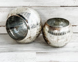 Mica, Candle holders, Votive candleholders, Set of 2 silver candle holders, Tea light candle holders, Party decorations, Wedding decorations, JaBella Designs, Murfreesboro
