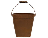 Rustic farmhouse brown oval wall pocket