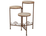 Rustic plant stand, Tiered plant stand, Brown palnt stand, Iron plant stand, Triple plant stand, Garden decor, JaBella Designs