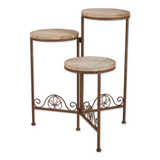 Rustic triple planter stand, Patio plant stand, Planters and plants, Iron planter stand, JaBella Designs