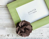 Embellished apple green wood photo frame