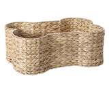 Handwoven sea-grass pet storage basket
This charming bone-shaped storage basket houses all your dogs treasures in one place. It is made from natural sea-grass and carefully handwoven. It is the most stylish and functional addition to your home. 
Materials:
Seagrass
Dimensions:
15" wide x 9" high x 24" long