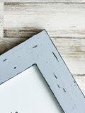 Distressed dark gray wood photo frame