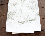 Neutral herb cotton kitchen towel
This kitchen herb tea towel adds that perfect soft touch to your kitchen, while still working hard! These are the perfect size to fold and display in a table setting or hanging over your oven. They are medium weight and lint-free so it works as a delicate napkin or as an absorbent clean-up cloth. They are a great gift for a gardener.
This item is proudly made in the USA.
Materials:
100% Cotton
Dimensions:
18" wide x 22" long
Care:
Machine washable 