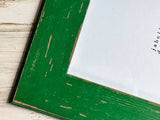 Forest green distressed wall gallery photo frames