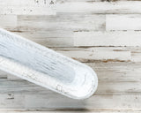 Extra long white dough bowl centerpiece, Treenware, White treenware, Farmhouse kitchen decor, Fixer Upper style, JaBella Designs