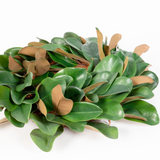 Traditional artificial green magnolia leaf wreath