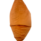 Orange bean bag chair on a white background