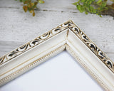 Antique White Frames, Ornate Wood Frames, Shabby Chic Frames, Farmhouse Wall Decor, Ornate Photo Frame, Painted Picture Frame, Wall Gallery Frames, JaBella Designs, Etsy, Fixer Upper Style