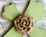 Wooden apple green wall hanging cross