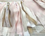 Blush Pink Garland, Shabby Chic Banner, Burlap, White Lace, Fabric Banner, Boho Chic, Party Decorations, Nursery Decor, Wedding Shower Decor, JaBella Designs, Etsy, Shopify
