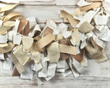Neutral brown & white handmade fabric garland