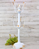 Chippy distressed white shabby farmhouse chic display stand for the kitchen