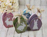 Easter bunny egg-shaped pastel containers