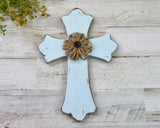 Wooden Wall Cross, Blue Cross, Distressed, Painted Cross, Farmhouse Cross, Rustic Cross, Coastal, Coastal Living, Home Decor, Wall Decor, JaBella Designs