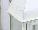 white distressed candle lantern, white lanterns, wedding lanterns, party lanterns, metal candle lanterns