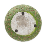 Green and natural cream planter set with leaves