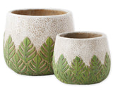 Cottage core leafy botanical planter set
