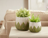 Green leaf planter set