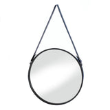 Decorative Mirrors, Wall Mounted Mirrors, Leather Strap Mirrors, Black Framed Mirror, Pottery Barn Style, Vintage Inspired, JaBella Designs, Murfreesboro