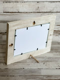 Hand-painted antique white 5x7 picture frame