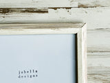 Rustic farmhouse ivory wood picture frame