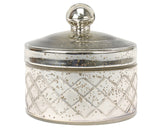 Mercury glass, Trinket box, Silver glass box with lid, Farmhouse chic, Cottage chic, Home decor, Jewelry box