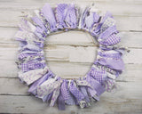 Lavender purple floral mini banner decor