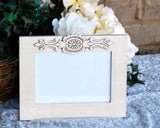 Cottage chic ornate 5x7 antique white tabletop photo frame home decor, JaBella Designs