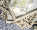 Antique white gallery frame set, Custom painted vintage wood picture frames, Rustic farmhouse photo frames, JaBella Designs, Home decor, Fixer Upper style, Murfreesboro