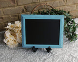 Kids playroom aqua blue framed chalkboard wall decor for the home