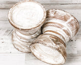 Made in the USA, Candle holders, Farmhouse candle decor, Pillar candle holder, Pair of candle holders, Candle decorations, Whitewashed, Mud Pie, JaBella Designs, Murfreesboro