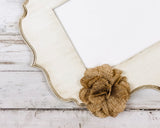 Scallop antique white 5x7 wall frame