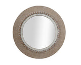 Neutral brown round wooden wall mirror, Housewarming gifts, Rustic home decor, Entryway decor, Bedroom mirror, Living room wall hangings, JaBell Designs