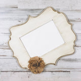 Scallop antique white 5x7 wall frame