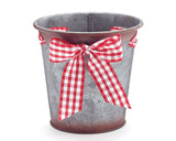 Red gingham, Buffalo check, Buffalo plaid, Red and white, Christmas pot cover, Holiday pot cover, Fourth of July, Holiday decorations, Valentine's Day, JaBella Designs