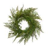 26 inch artificial fern wreath for covered porch and indoor use