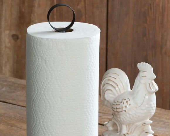 Industrial metal ring paper towel holder
