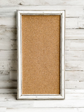 Hand-painted antique white and brown distressed framed cork board using vintage frame, JaBella Designs, Etsy, Shopify