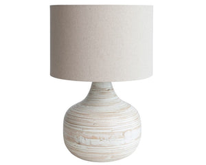 Table lamp, Whitewashed bamboo lamp, Lamp with shade, White, Neutral table lamp, Modern farmhouse decor, JaBella Designs